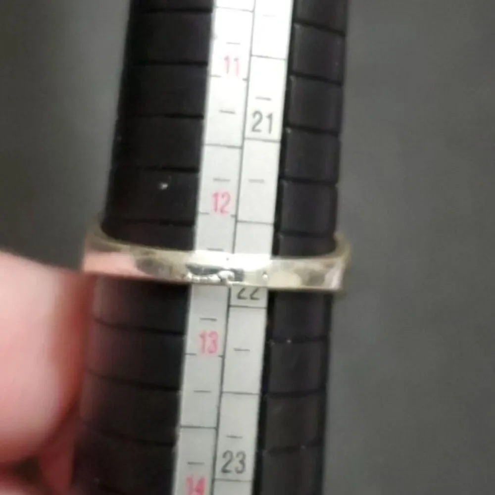 Silver tone and black ring size 12.5 - Picture 9 of 9
